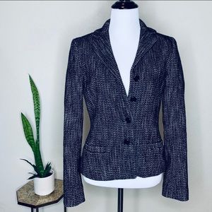 THEORY women’s size 2 wool black white blazer